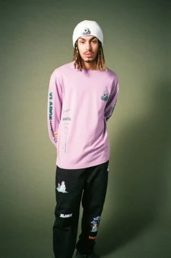 JUNGLESJUNGLES JUNGLES JUNGLES OG XLARGE SPHINX LOGO LS TEE PURPLE APPAREL