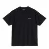 CARHARTT S/S SCRIPT EMBROIDERY T-SHIRT BLACK/WHITE NEW ARRIVALS