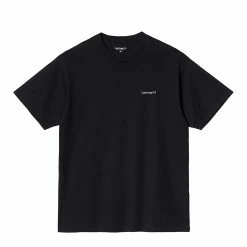 CARHARTT S/S SCRIPT EMBROIDERY T-SHIRT BLACK/WHITE NEW ARRIVALS