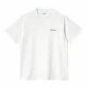 CARHARTT S/S SCRIPT EMBROIDERY T-SHIRT WHITE/BLACK NEW ARRIVALS