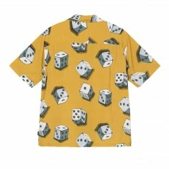 STUSSY - DICE PATTERN SHIRT MUSTARD NEW ARRIVALS