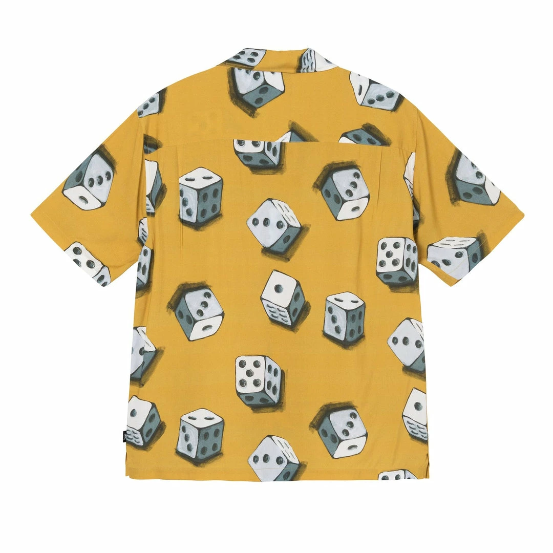 STUSSY - DICE PATTERN SHIRT MUSTARD NEW ARRIVALS 4 STUSSY - DICE PATTERN SHIRT MUSTARD NEW ARRIVALS