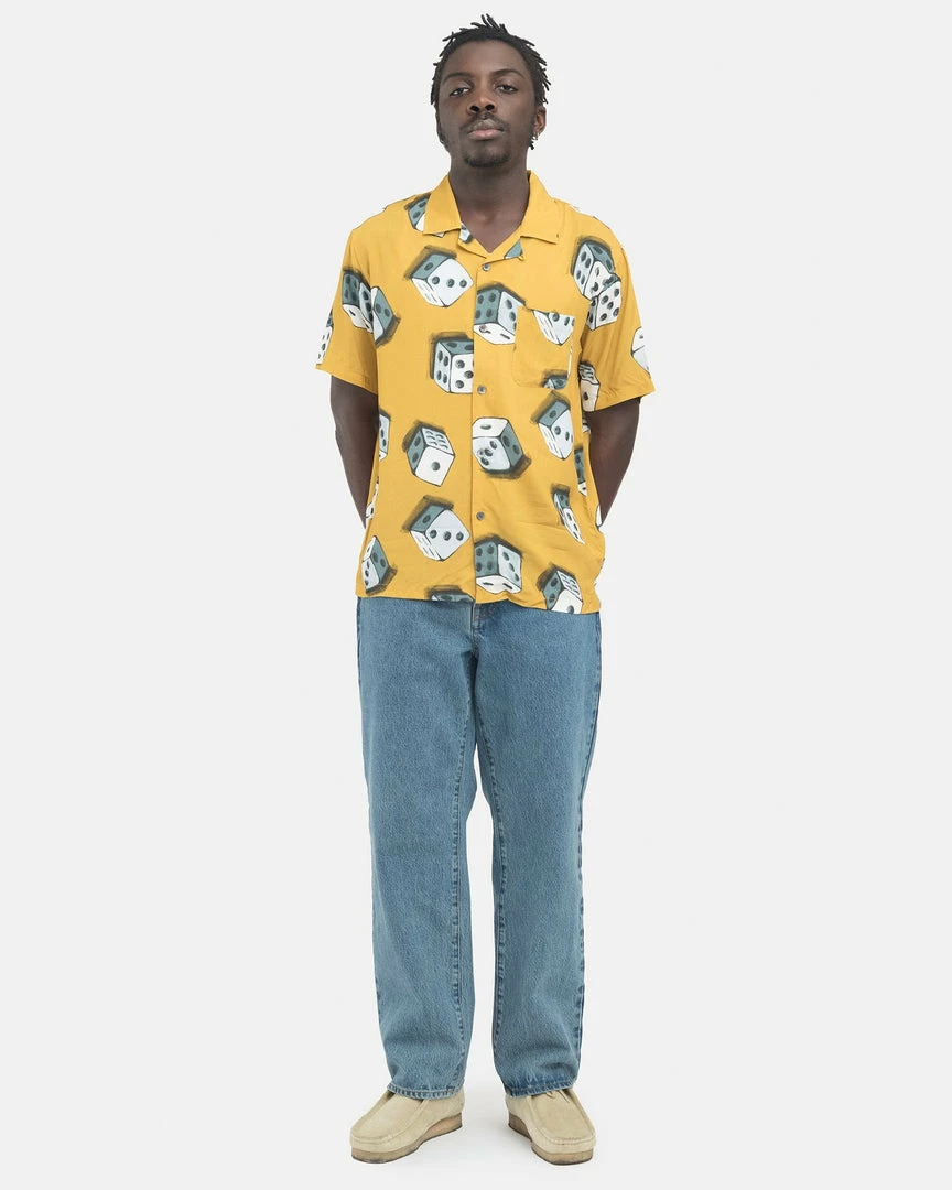 STUSSY - DICE PATTERN SHIRT MUSTARD NEW ARRIVALS 7 STUSSY - DICE PATTERN SHIRT MUSTARD NEW ARRIVALS