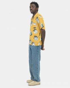 STUSSY - DICE PATTERN SHIRT MUSTARD NEW ARRIVALS 10 STUSSY - DICE PATTERN SHIRT MUSTARD NEW ARRIVALS