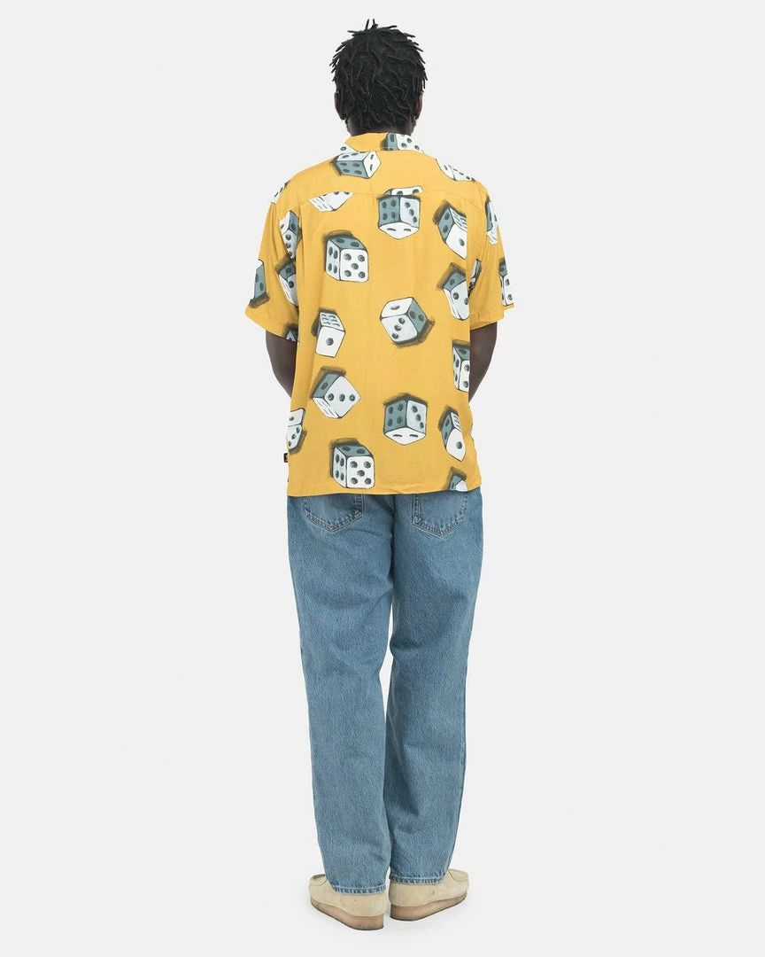 STUSSY - DICE PATTERN SHIRT MUSTARD NEW ARRIVALS 5 STUSSY - DICE PATTERN SHIRT MUSTARD NEW ARRIVALS