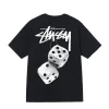 STUSSY - FUZZY DICE TEE BLACK NEW ARRIVALS