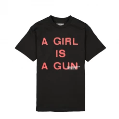 PLEASURES - A GIRL IS A GUN T SHIRT BLACK NEW ARRIVALS