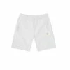 NEW ARRIVALS CARHARTT WIP CHASE SWEAT SHORT - ASH HEATHER & GOLD
