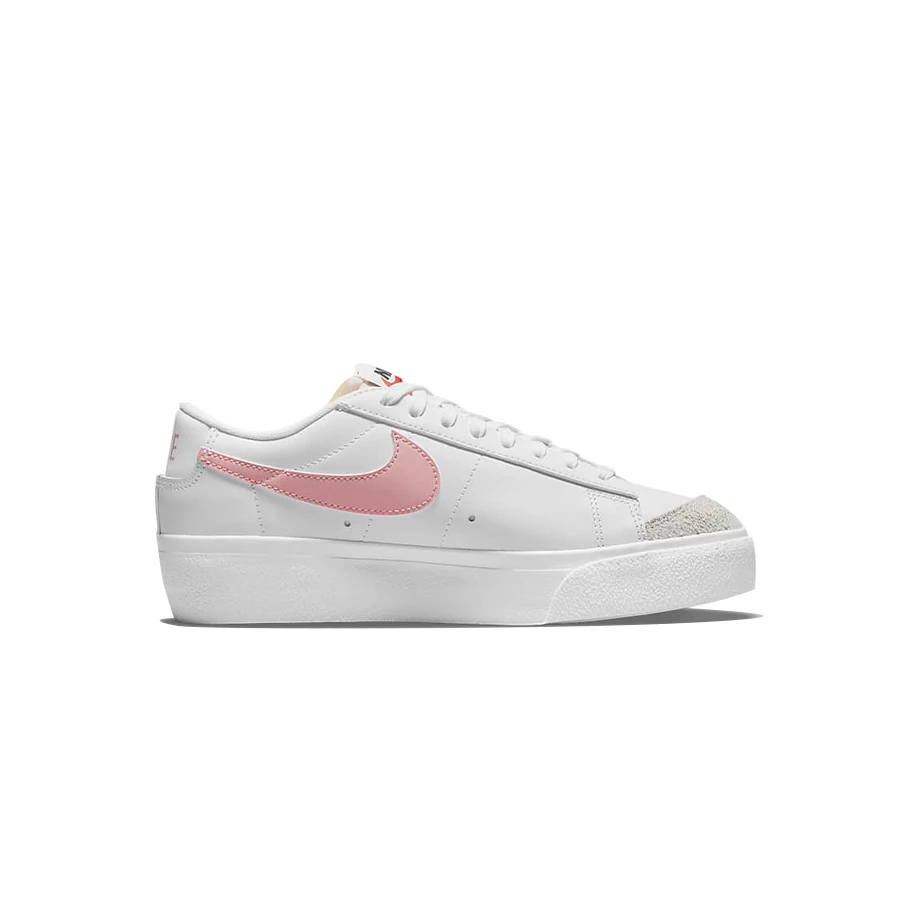 NIKE BLAZER LOW PLATFORM WHITE/PINK GLAZE 3 NIKE BLAZER LOW PLATFORM WHITE/PINK GLAZE