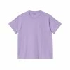 NEW ARRIVALS CARHARTT W' S/S CHASE T-SHIRT - SOFT LAVENDER/GOLD
