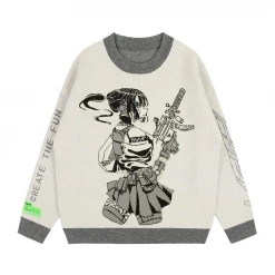 TAKA ORIGINAL [ ETERNET 001 ] ANIME GIRL KNIT JUMPER CREAM NEW ARRIVALS