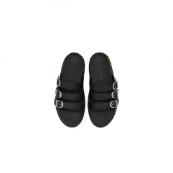 Dr.martens DR. MARTENS - BLAIRE SLIDE BLACK LEATHER SANDALS NEW ARRIVALS