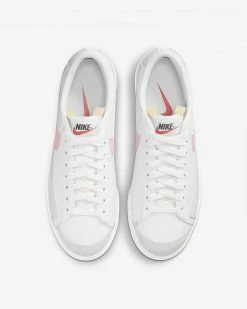 NIKE BLAZER LOW PLATFORM WHITE/PINK GLAZE 10 NIKE BLAZER LOW PLATFORM WHITE/PINK GLAZE