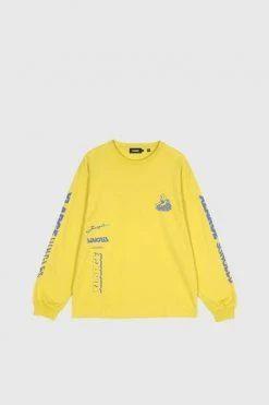 JUNGLESJUNGLES JUNGLES JUNGLES OG XLARGE SPHINX LOGO LS TEE YELLOW