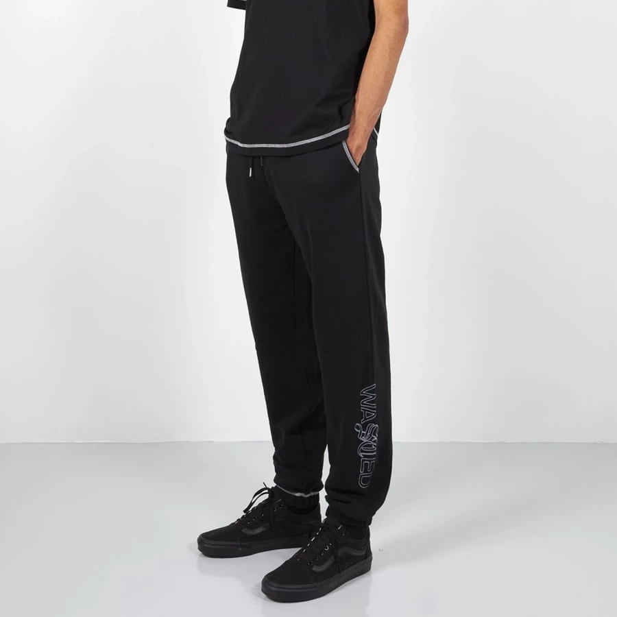 NEW ARRIVALS WASTED PARIS - BLACK CHILL STIPPLE JOGGERS 5 NEW ARRIVALS WASTED PARIS - BLACK CHILL STIPPLE JOGGERS