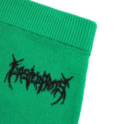 NEW ARRIVALS WASTED PARIS - WOMAN GREEN MORTEM KNIT SKIRT