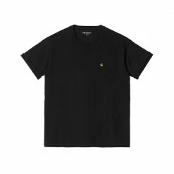CARHARTT W' S/S CHASE T-SHIRT - BLACK/GOLD