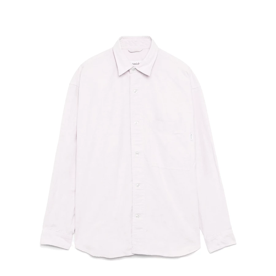 NEW ARRIVALS AMISH - SHIRT DROPPED OXFORD WHITE 3 NEW ARRIVALS AMISH - SHIRT DROPPED OXFORD WHITE