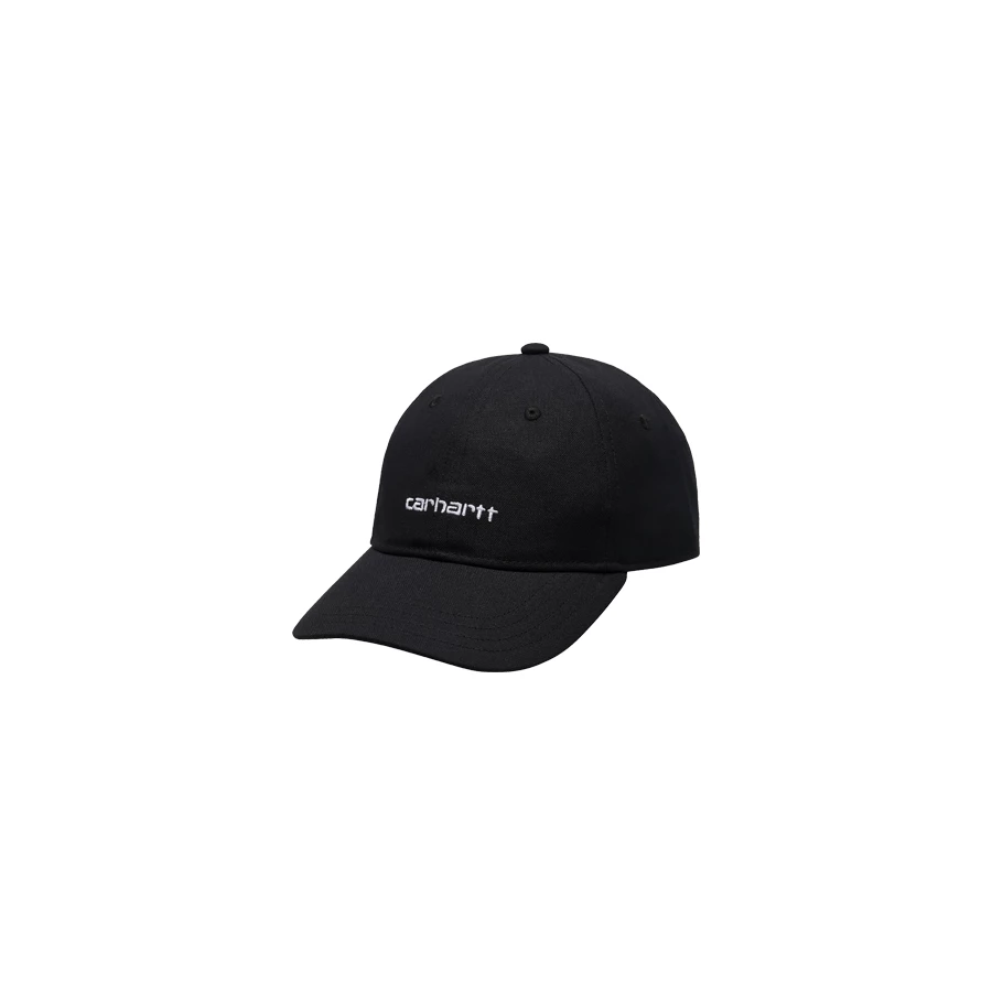 NEW ARRIVALS CARHARTT WIP - CANVAS SCRIPT CAP BLACK/WHITE 3 NEW ARRIVALS CARHARTT WIP - CANVAS SCRIPT CAP BLACK/WHITE