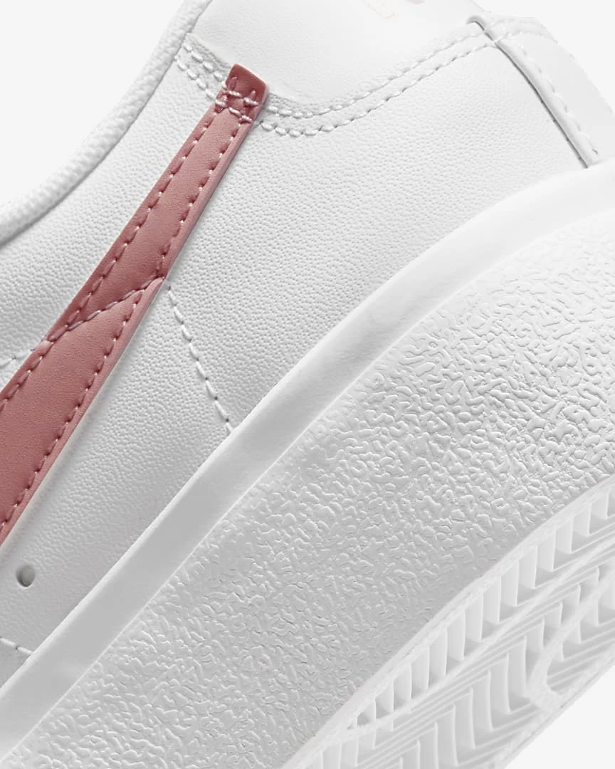 NIKE BLAZER LOW PLATFORM WHITE/PINK GLAZE 7 NIKE BLAZER LOW PLATFORM WHITE/PINK GLAZE