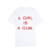 PLEASURES - A GIRL IS A GUN T SHIRT WHITE