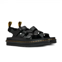 Dr.martens NEW ARRIVALS DR. MARTENS - SOLOMAN BLACK HYDRO LEATHER SANDALS