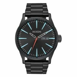 Cheap Hannibal Store 4 NIXON SENTRY SS 42 MM ALL BLACK / SILVER LUM