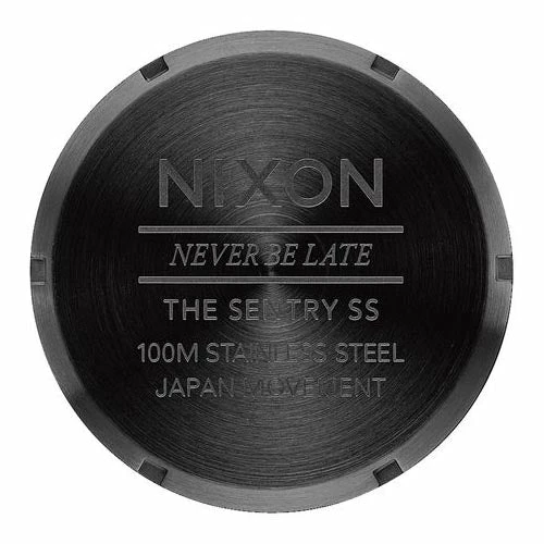 NIXON SENTRY SS 42 MM ALL BLACK / SILVER LUM 5 NIXON SENTRY SS 42 MM ALL BLACK / SILVER LUM