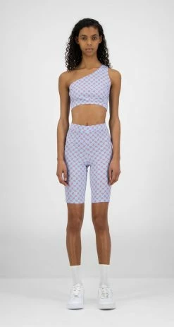 APPAREL DAILY PAPER KYCLING SHORTS BLUE RED MONOGRAM