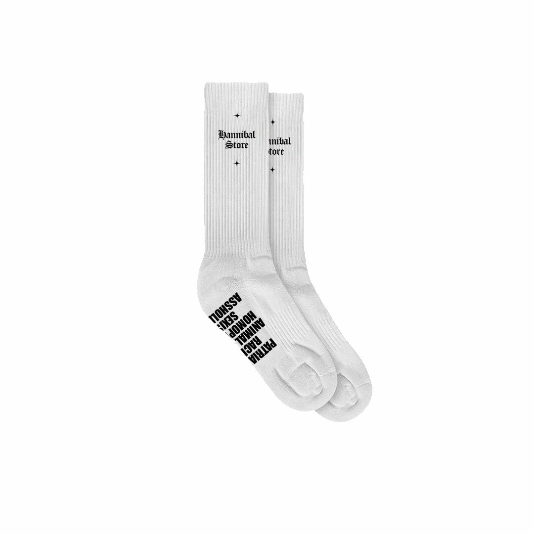 NEW ARRIVALS HANNIBAL STORE SMASH SOCKS WHITE 3 NEW ARRIVALS HANNIBAL STORE SMASH SOCKS WHITE