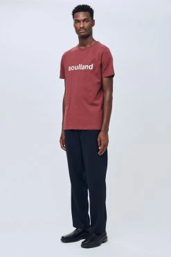 APPAREL SOULLAND CHUCK T-SHIRT BURGUNDY