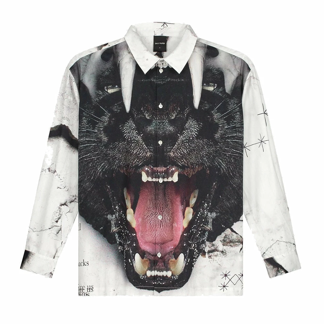 DAILY PAPER LAIR LS SHIRT WHITE PANTER APPAREL 3 DAILY PAPER LAIR LS SHIRT WHITE PANTER APPAREL