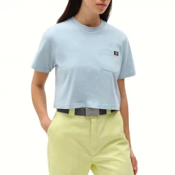 DICKIES T-SHIRT CROP PORTERDALE FOG BLUE NEW ARRIVALS