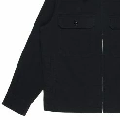 PLEASURES SLASHER WORK JACKET BLACK APPAREL 9 PLEASURES SLASHER WORK JACKET BLACK APPAREL