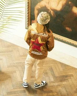 NEW ARRIVALS PLEASURES BERLIN SATIN COACHES JACKET CARAMEL 13 NEW ARRIVALS PLEASURES BERLIN SATIN COACHES JACKET CARAMEL