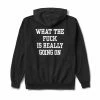 APPAREL FRESHJIVE WHAT THE FUCK IS GOING ON HOODY BLACK