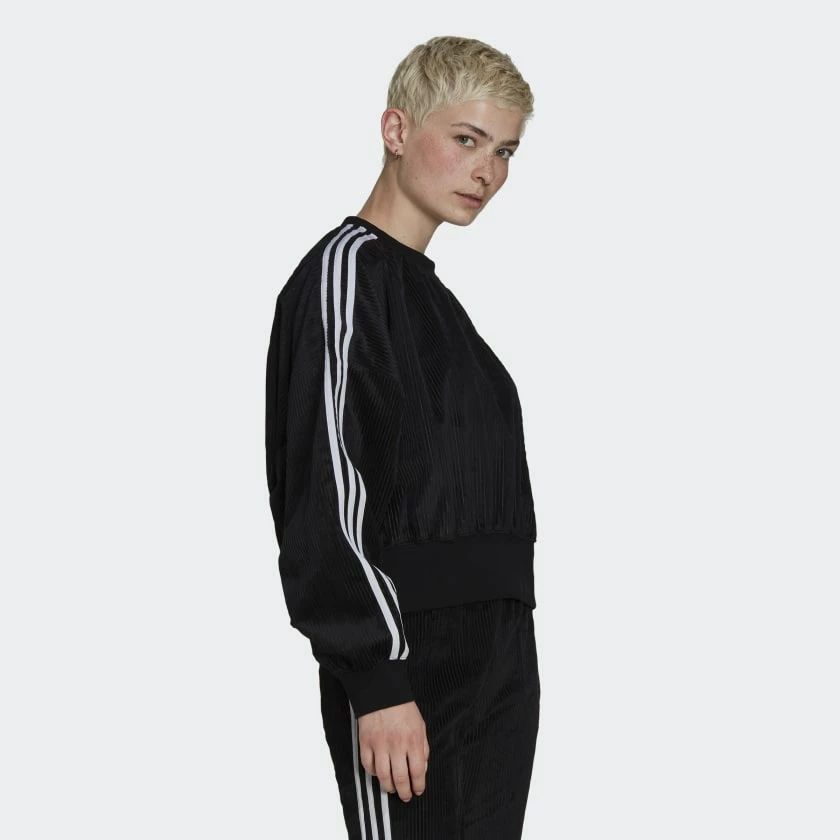 NEW ARRIVALS ADIDAS CORDED VELOUR OVERSIZE SWEATSHIRT 4 NEW ARRIVALS ADIDAS CORDED VELOUR OVERSIZE SWEATSHIRT