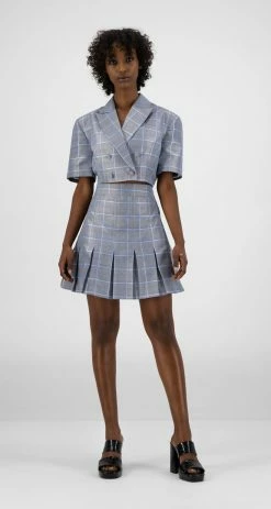 DAILY PAPER KALENA BLAZER BLUE CHECK 10 DAILY PAPER KALENA BLAZER BLUE CHECK