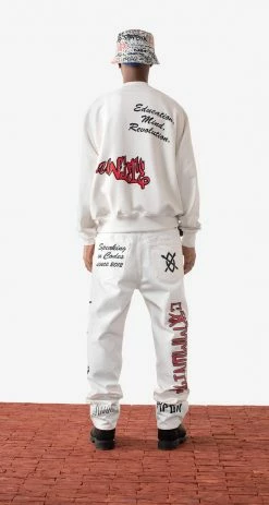 NEW ARRIVALS DAILY PAPER - OFF WHITE MOUSSA PANTS