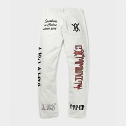 NEW ARRIVALS DAILY PAPER - OFF WHITE MOUSSA PANTS