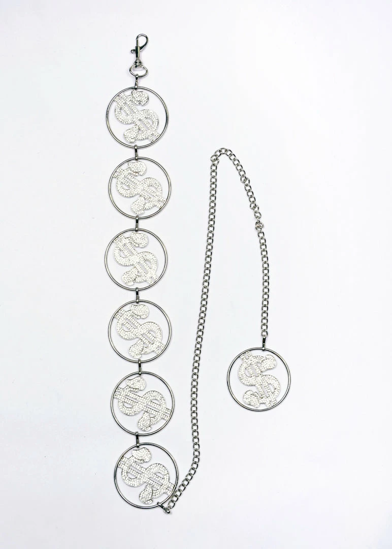 ACCESSORIES NAMILIA D-DOLLAR BODY CHAIN SILVER 4 ACCESSORIES NAMILIA D-DOLLAR BODY CHAIN SILVER