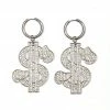 NAMILIA D-DOLLAR MINI HOOP EARRINGS SILVER 2 NAMILIA D-DOLLAR MINI HOOP EARRINGS SILVER
