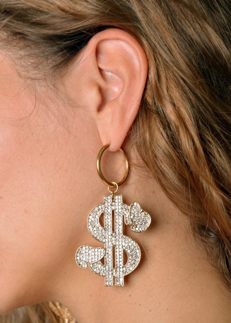 NAMILIA D-DOLLAR MINI HOOP EARRINGS GOLD 5 NAMILIA D-DOLLAR MINI HOOP EARRINGS GOLD
