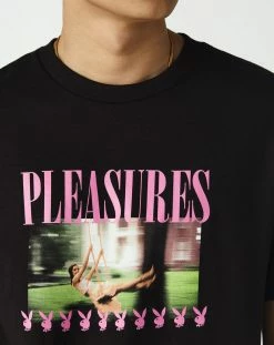 PLAYBOY X PLEASURES - SWING T-SHIRT BLACK NEW ARRIVALS