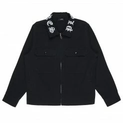 PLEASURES SLASHER WORK JACKET BLACK APPAREL
