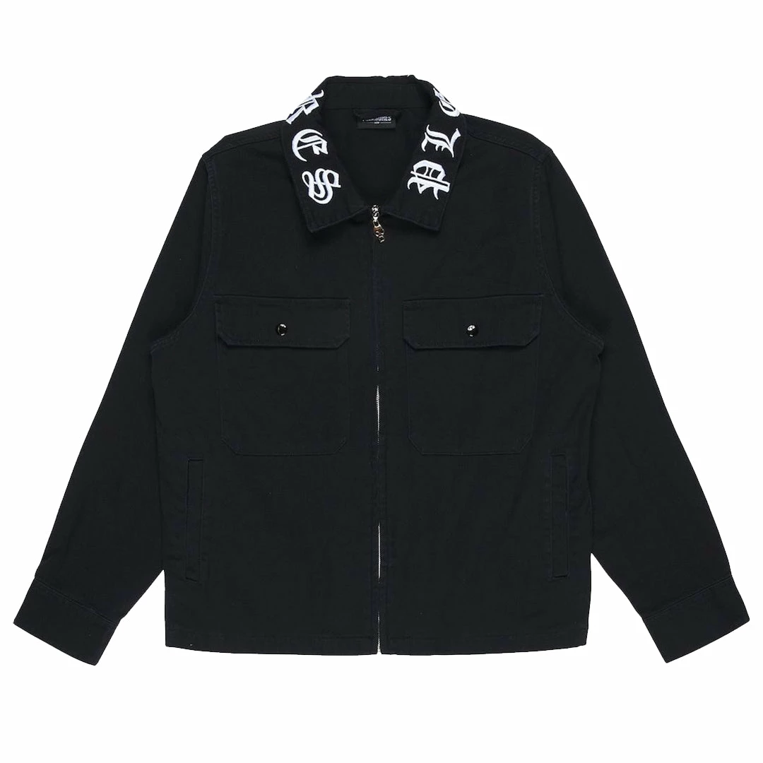 PLEASURES SLASHER WORK JACKET BLACK APPAREL 3 PLEASURES SLASHER WORK JACKET BLACK APPAREL