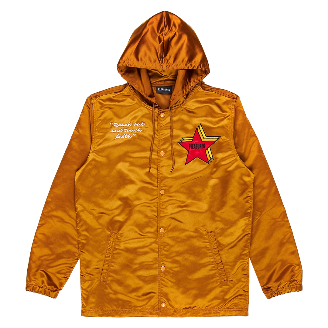 NEW ARRIVALS PLEASURES BERLIN SATIN COACHES JACKET CARAMEL 9 NEW ARRIVALS PLEASURES BERLIN SATIN COACHES JACKET CARAMEL