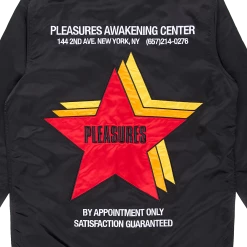 PLEASURES BERLIN SATIN COACHES JACKET BLACK 15 PLEASURES BERLIN SATIN COACHES JACKET BLACK