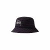 STUSSY BASIC PLAID BUCKET HAT NAVY 2 STUSSY BASIC PLAID BUCKET HAT NAVY