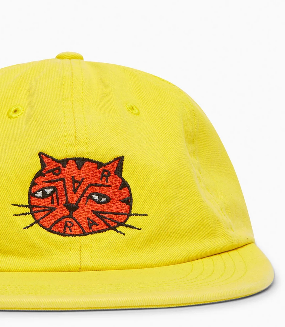 PARRA SAD CAT 6 PANEL HAT YELLOW 6 PARRA SAD CAT 6 PANEL HAT YELLOW